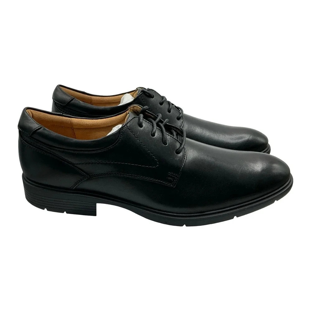 Clarks Artisan Eldredge Plain Black Leather Dress Shoes 11.5 M 80261